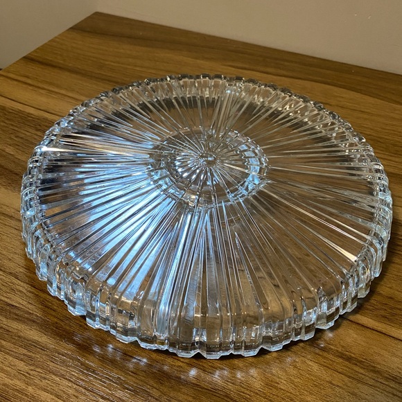 Beautiful vintage appetizer serving dish with silver rim - Picture 4 of 5